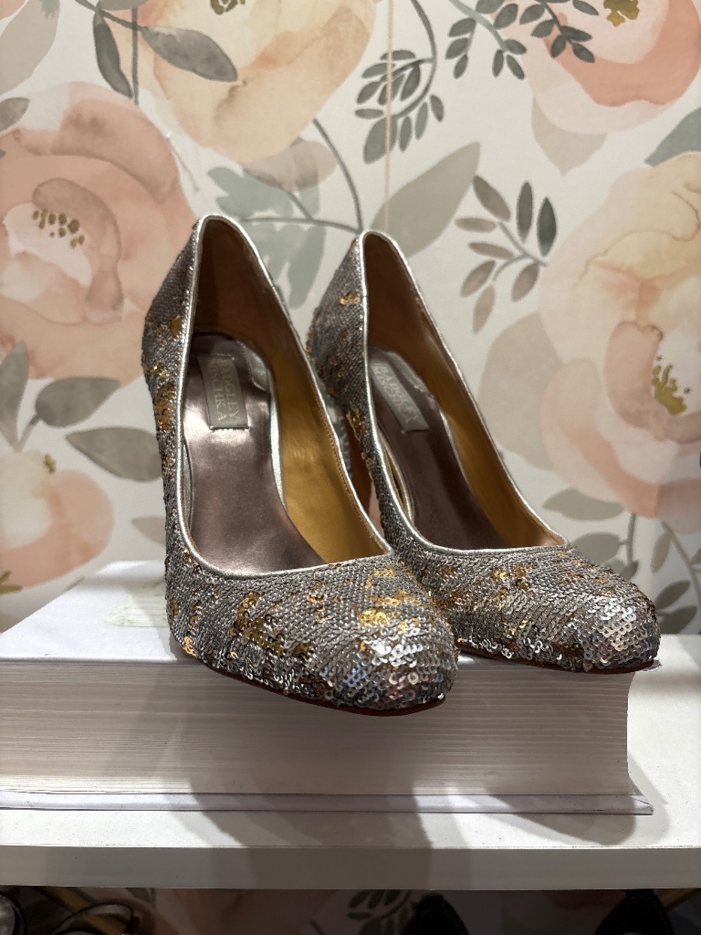 Badgley Mishka sequined heels